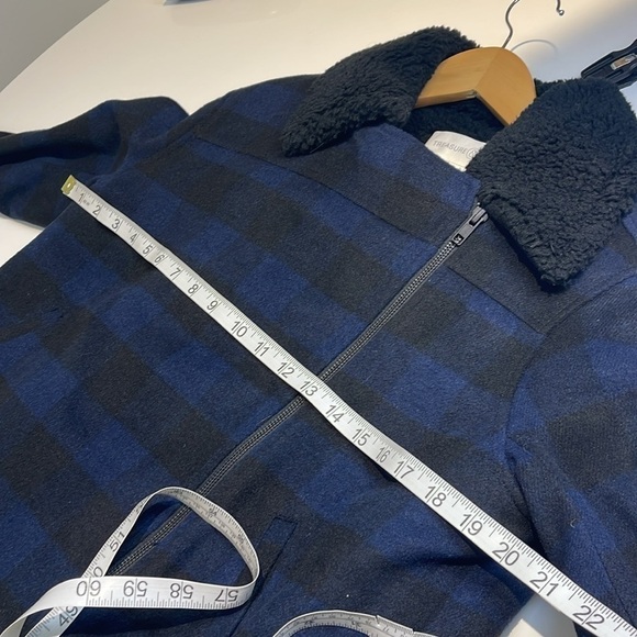 Treasure & Bond Women’s Blue/Black Plaid Jacket Size Small - Picture 6 of 9
